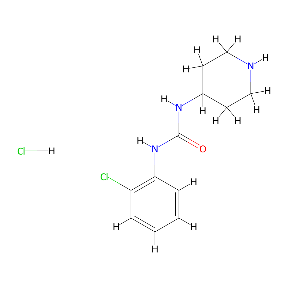 1-(2-Chlorophenyl)-3-(piperidin-4-yl)urea hydrochloride molecular structure, CAS 1233955-59-3