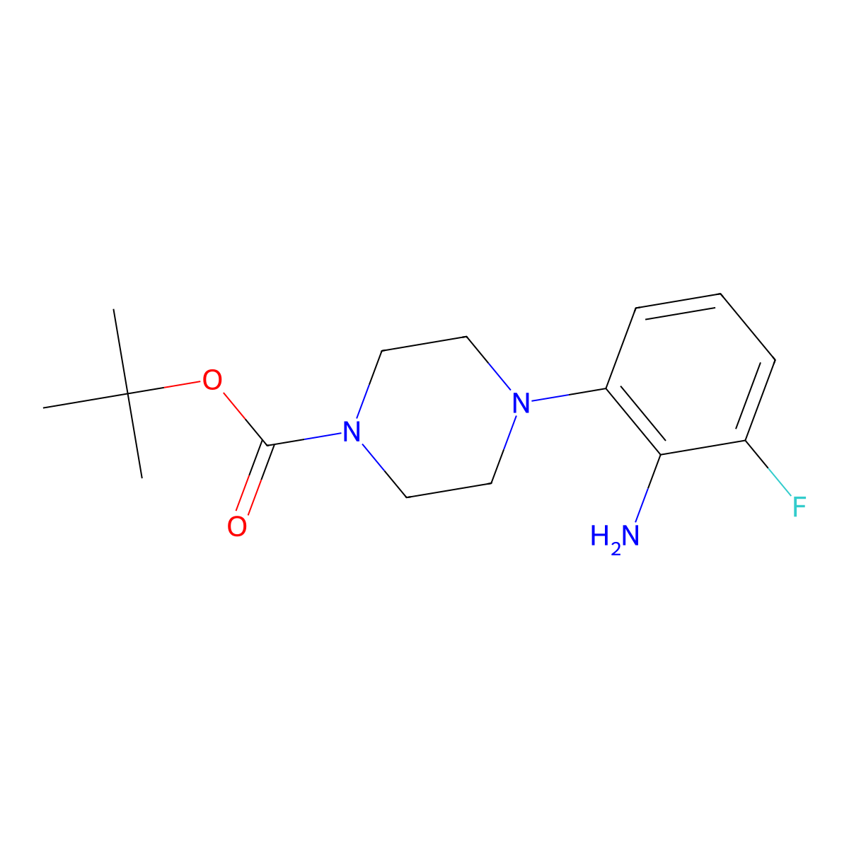 tert-Butyl 4-(2-amino-3-fluorophenyl)piperazine-1-carboxylate molecular structure, CAS 1233955-64-0