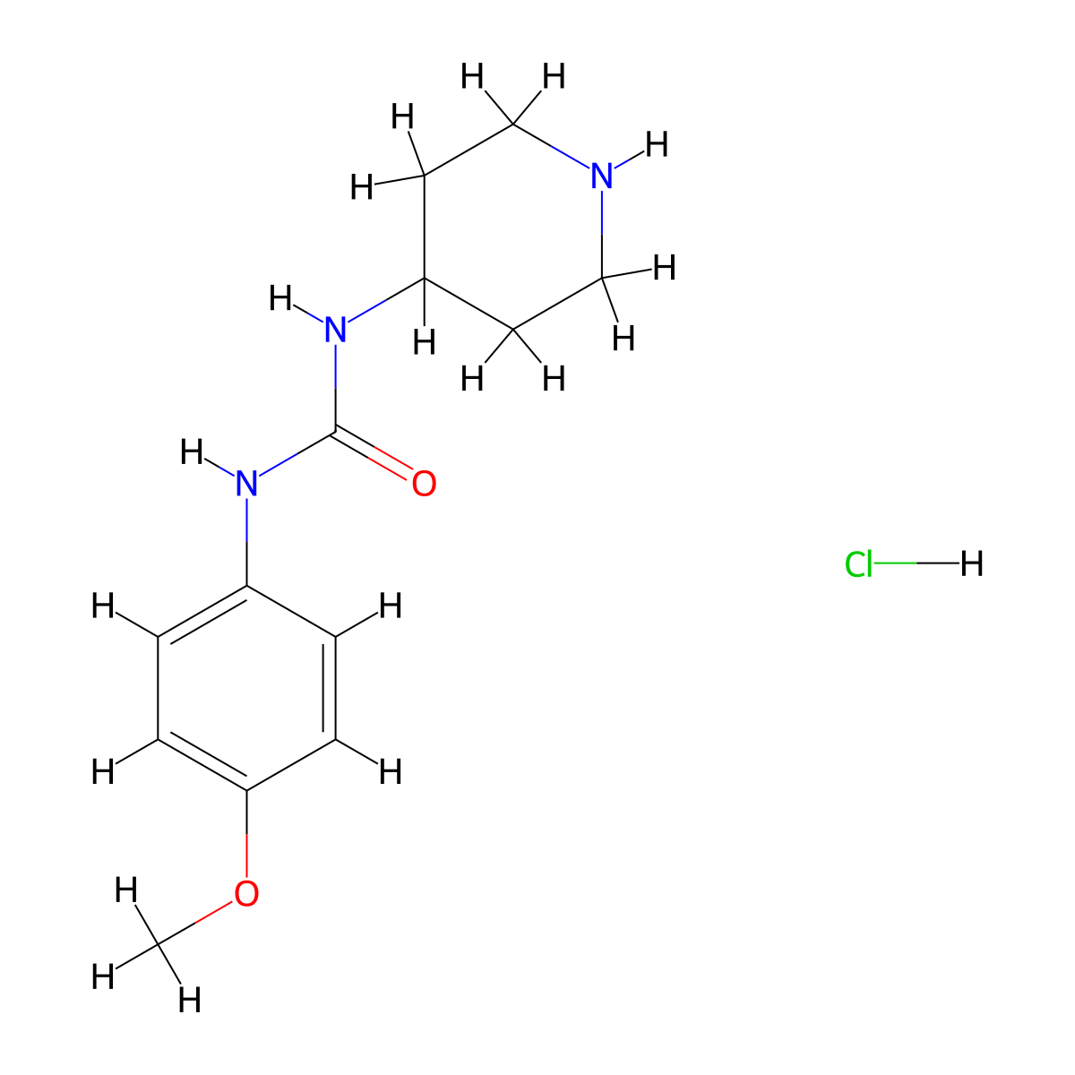 1-(4-Methoxyphenyl)-3-(piperidin-4-yl)urea hydrochloride molecular structure, CAS 1233955-68-4