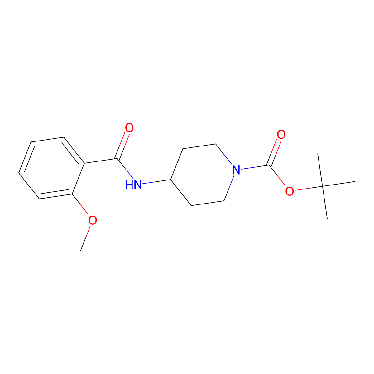 tert-Butyl 4-(2-methoxybenzamido)piperidine-1-carboxylate molecular structure, CAS 1233955-73-1