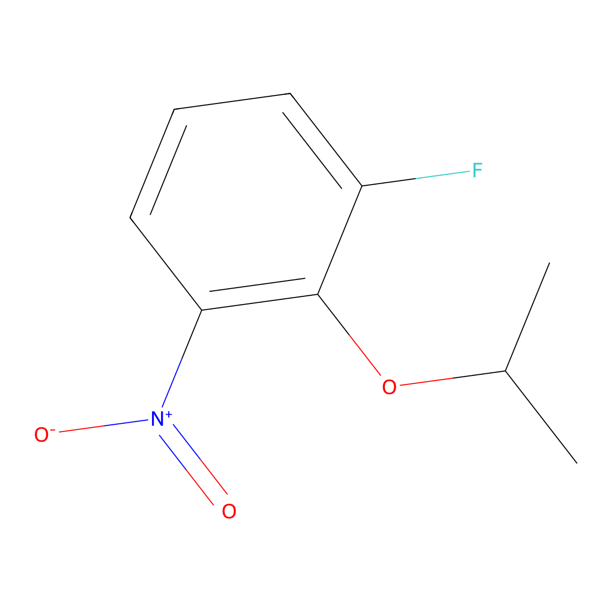 1-Fluoro-2-isopropoxy-3-nitrobenzene molecular structure, CAS 1233955-78-6