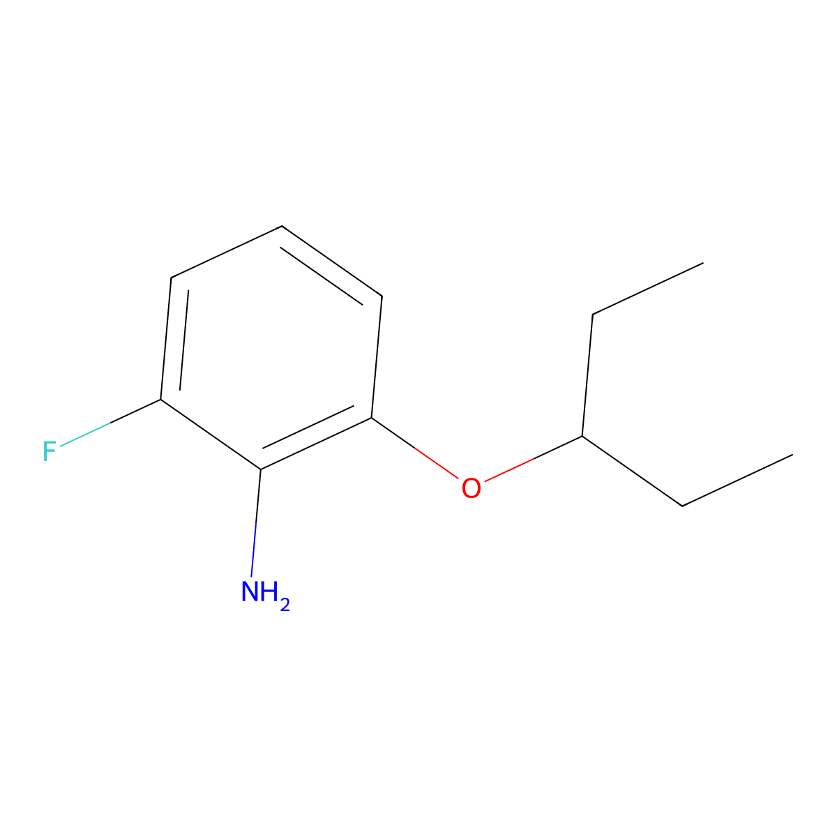 2-Fluoro-6-(pentan-3-yloxy)aniline molecular structure, CAS 1233955-81-1