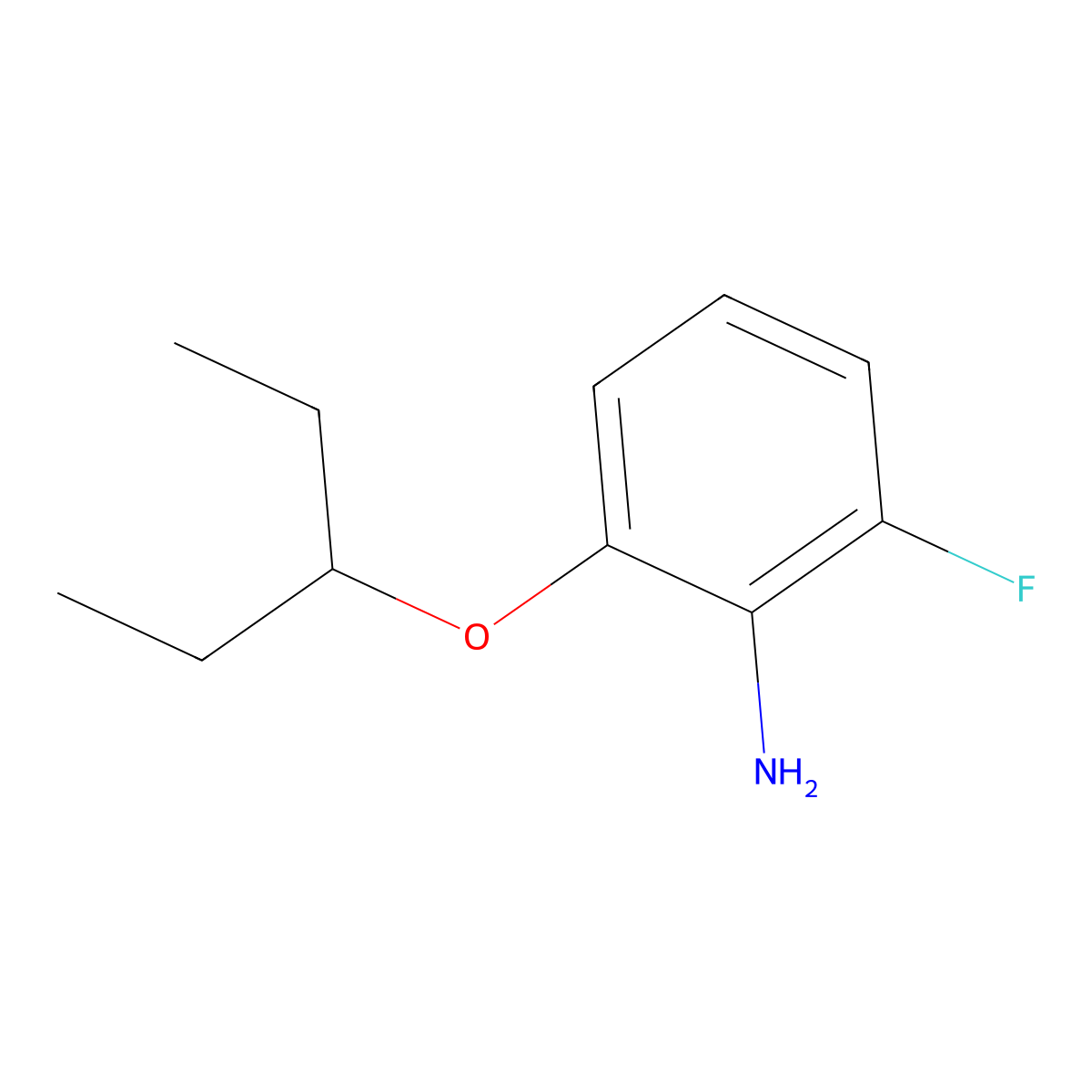 2-Fluoro-6-(pentan-3-yloxy)aniline molecular structure, CAS 1233955-81-1