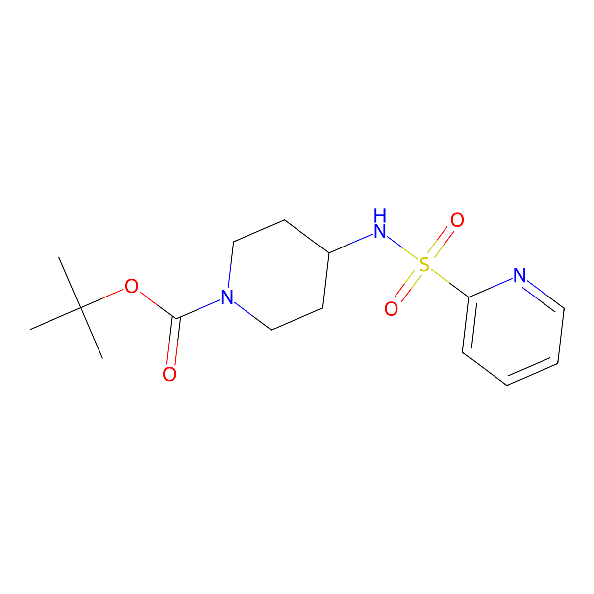 tert-Butyl 4-(pyridine-2-sulfonamido)piperidine-1-carboxylate molecular structure, CAS 1233958-28-5