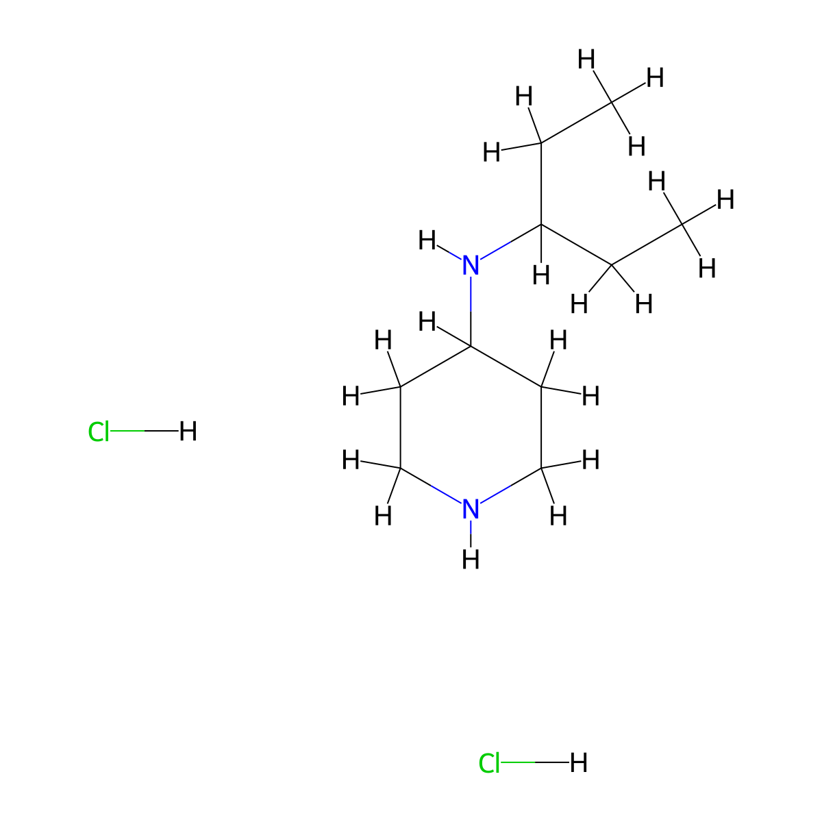 N-(Pentan-3-yl)piperidin-4-amine dihydrochloride molecular structure, CAS 1233958-31-0
