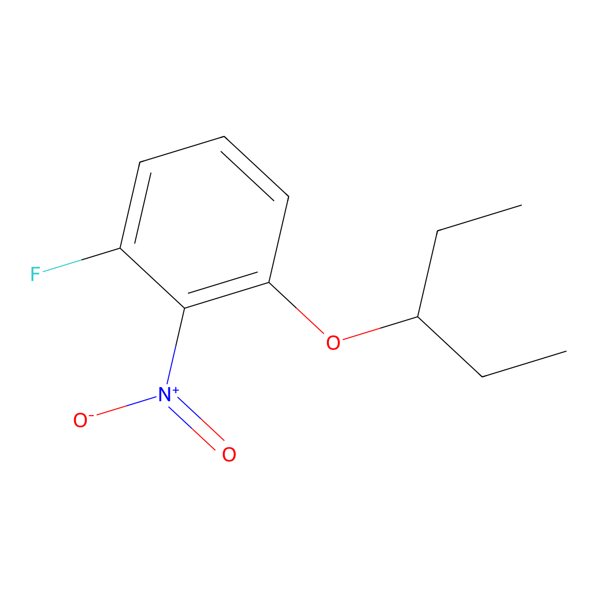 1-Fluoro-2-nitro-3-(pentan-3-yloxy)benzene molecular structure, CAS 1233958-45-6