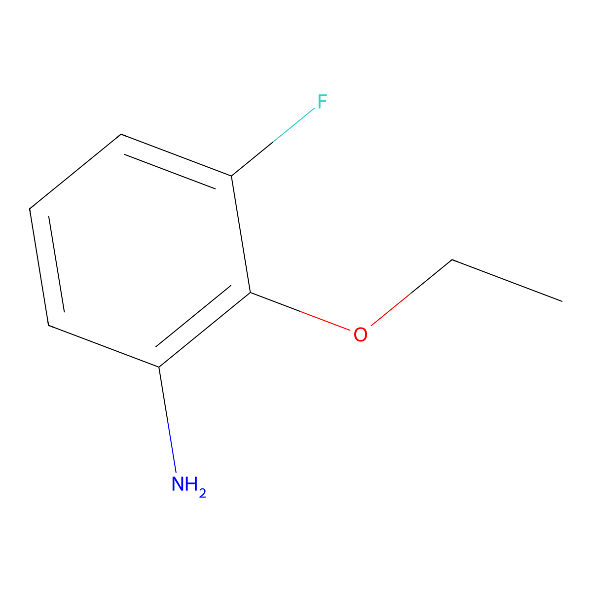 2-Ethoxy-3-fluoroaniline molecular structure, CAS 1233958-47-8