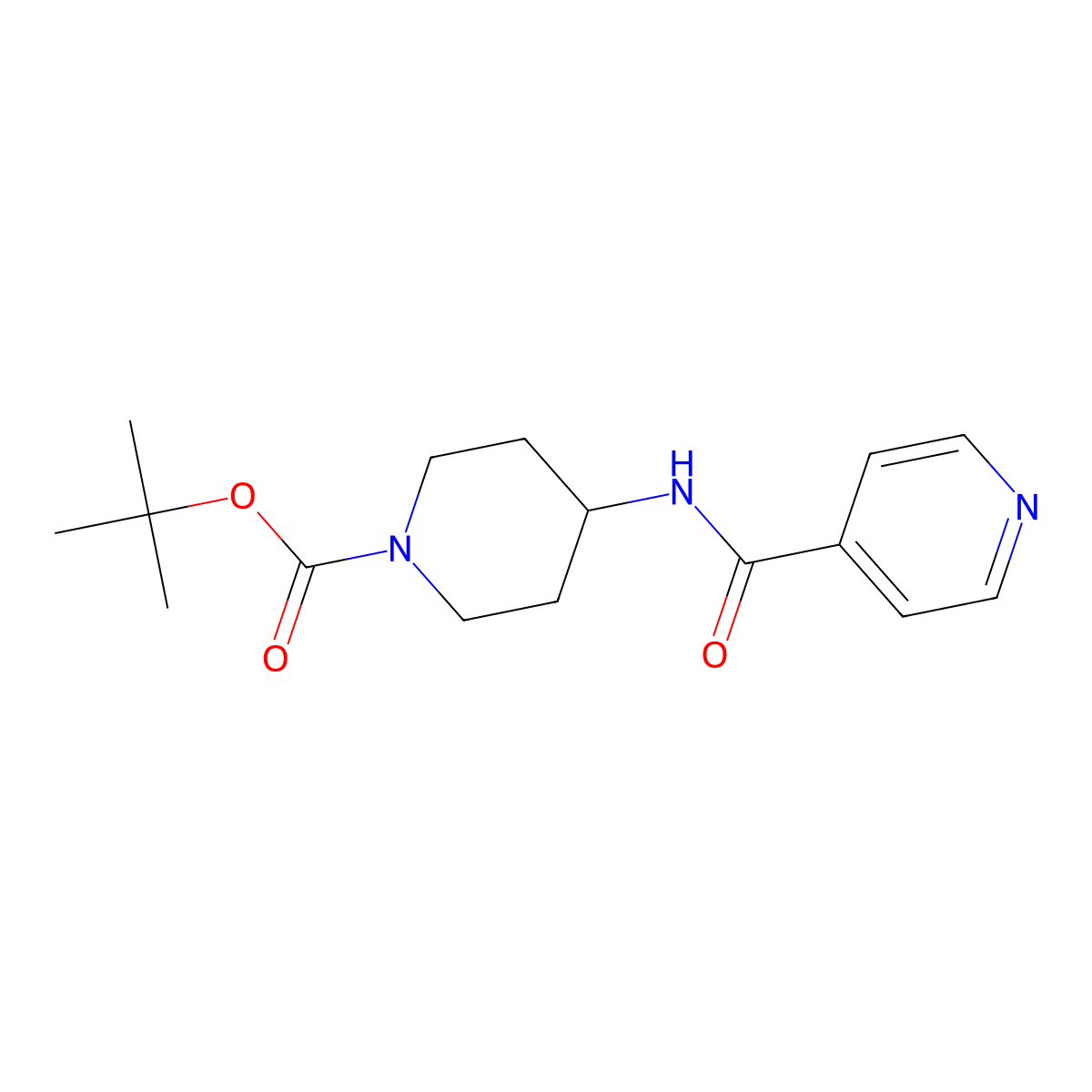 tert-Butyl 4-(isonicotinamido)piperidine-1-carboxylate molecular structure, CAS 1233958-89-8