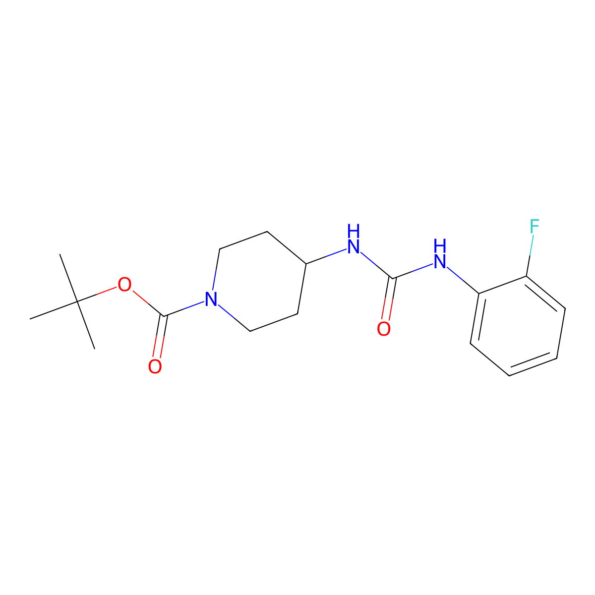 tert-Butyl 4-[3-(2-fluorophenyl)ureido]piperidine-1-carboxylate molecular structure, CAS 1233958-91-2