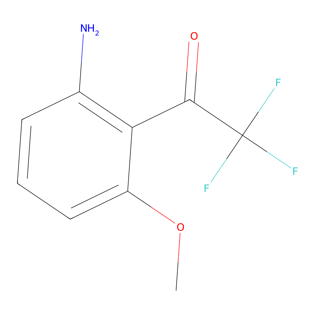 1-(2-Amino-6-methoxyphenyl)-2,2,2-trifluoroethanone molecular structure, CAS 1233967-21-9