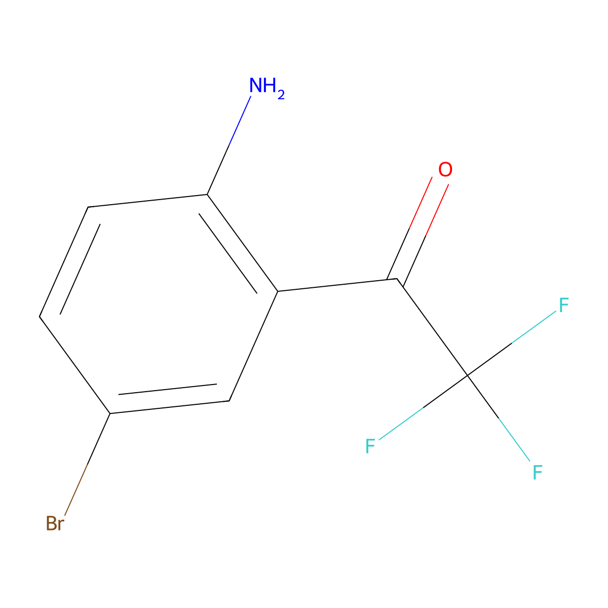 1-(2-Amino-5-bromophenyl)-2,2,2-trifluoroethanone molecular structure, CAS 1233967-22-0