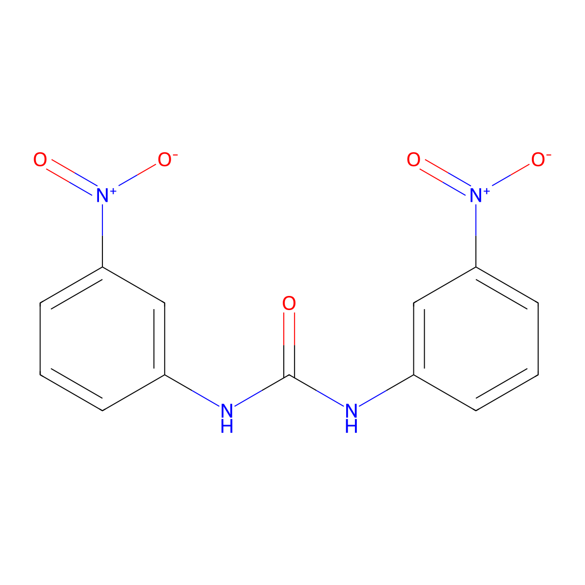 1,3-Bis(3-nitrophenyl)urea molecular structure, CAS 1234-21-5