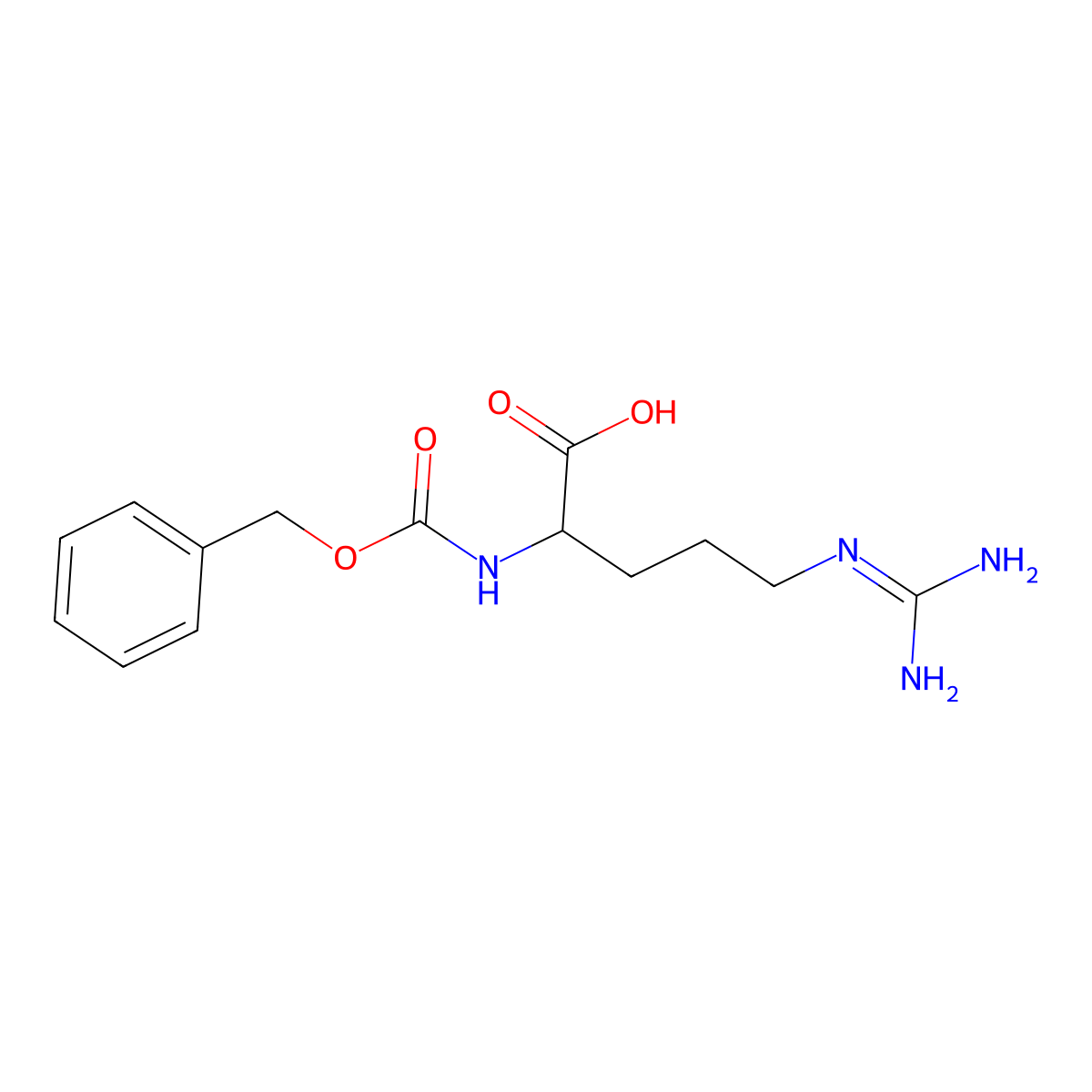 benzyloxycarbonyl-L-arginine molecular structure, CAS 1234-35-1