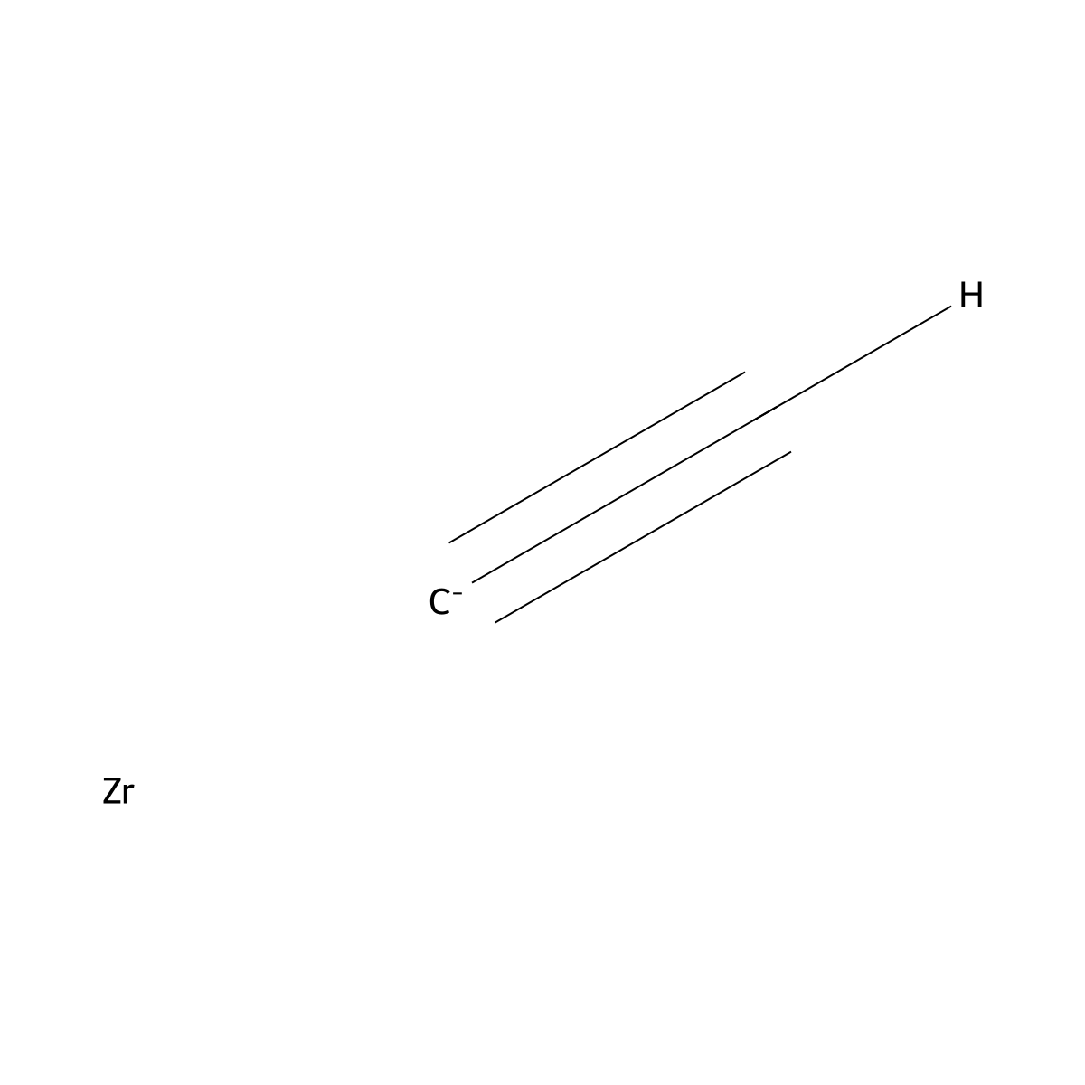Zirconium dicarbide molecular structure, CAS 12340-54-4