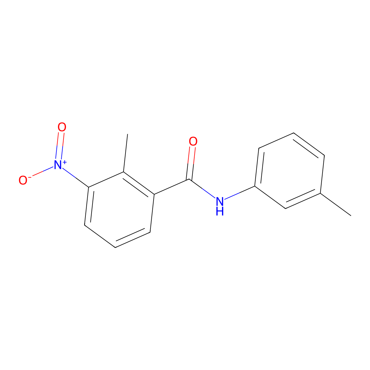 2-methyl-N-(3-methylphenyl)-3-nitrobenzamide molecular structure, CAS 123400-28-2