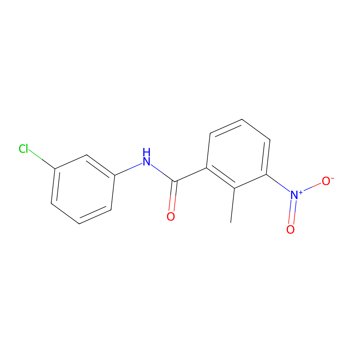 N-(3-Chlorophenyl)-2-methyl-3-nitrobenzamide molecular structure, CAS 123400-36-2