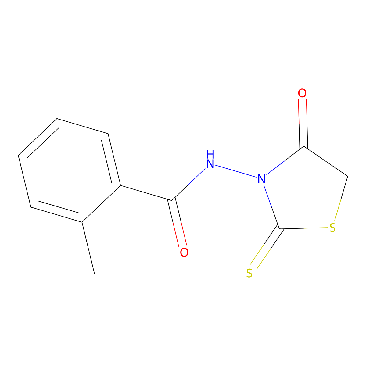2-methyl-N-(4-oxo-2-sulfanylidene-3-thiazolidinyl)benzamide molecular structure, CAS 123400-72-6