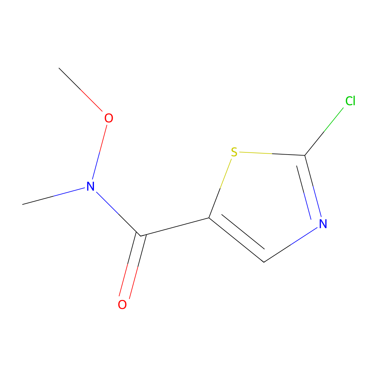 2-chloro-N-methoxy-N-methylthiazole-5-carboxamide molecular structure, CAS 1234014-27-7