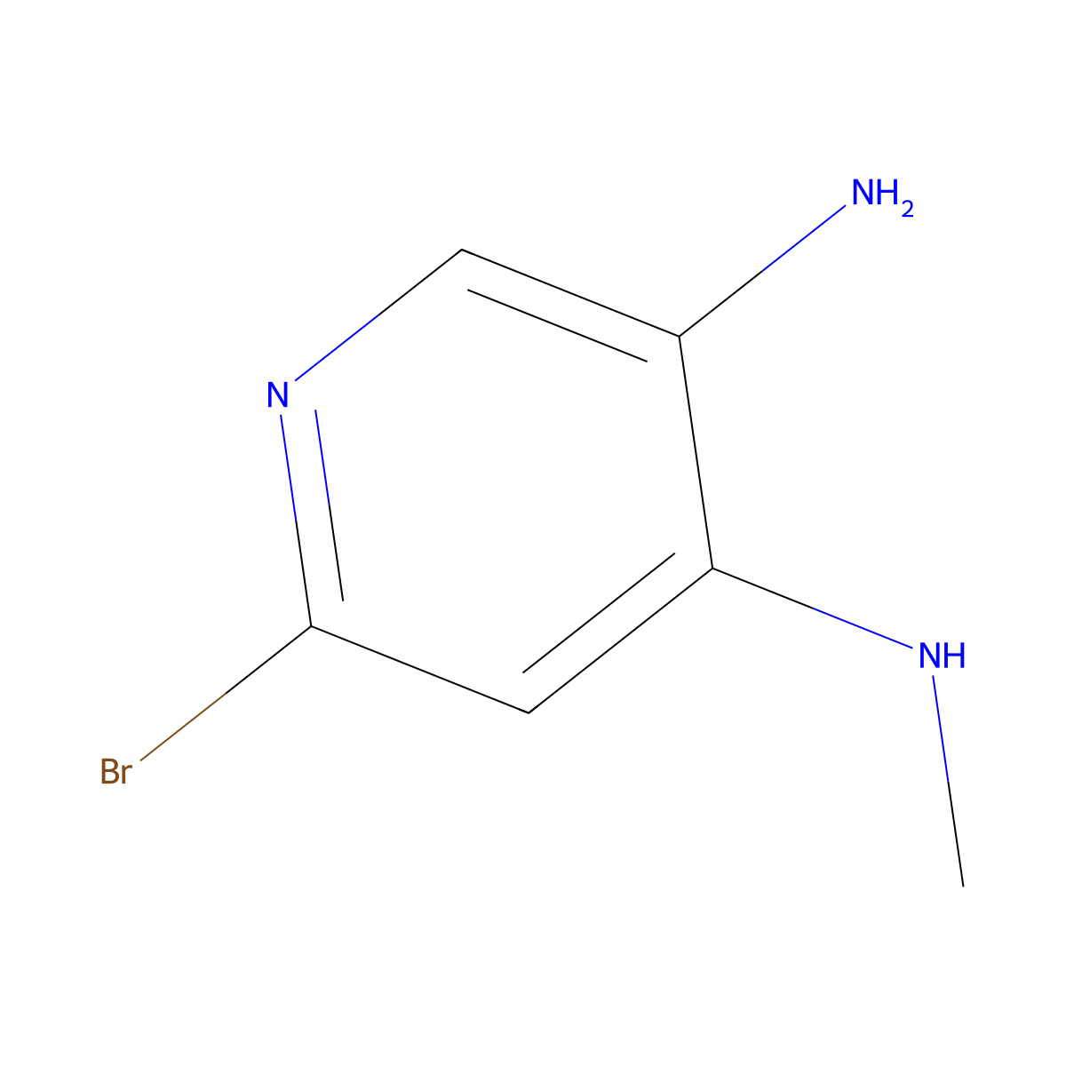 6-bromo-N4-methylpyridine-3,4-diamine molecular structure, CAS 1234014-34-6