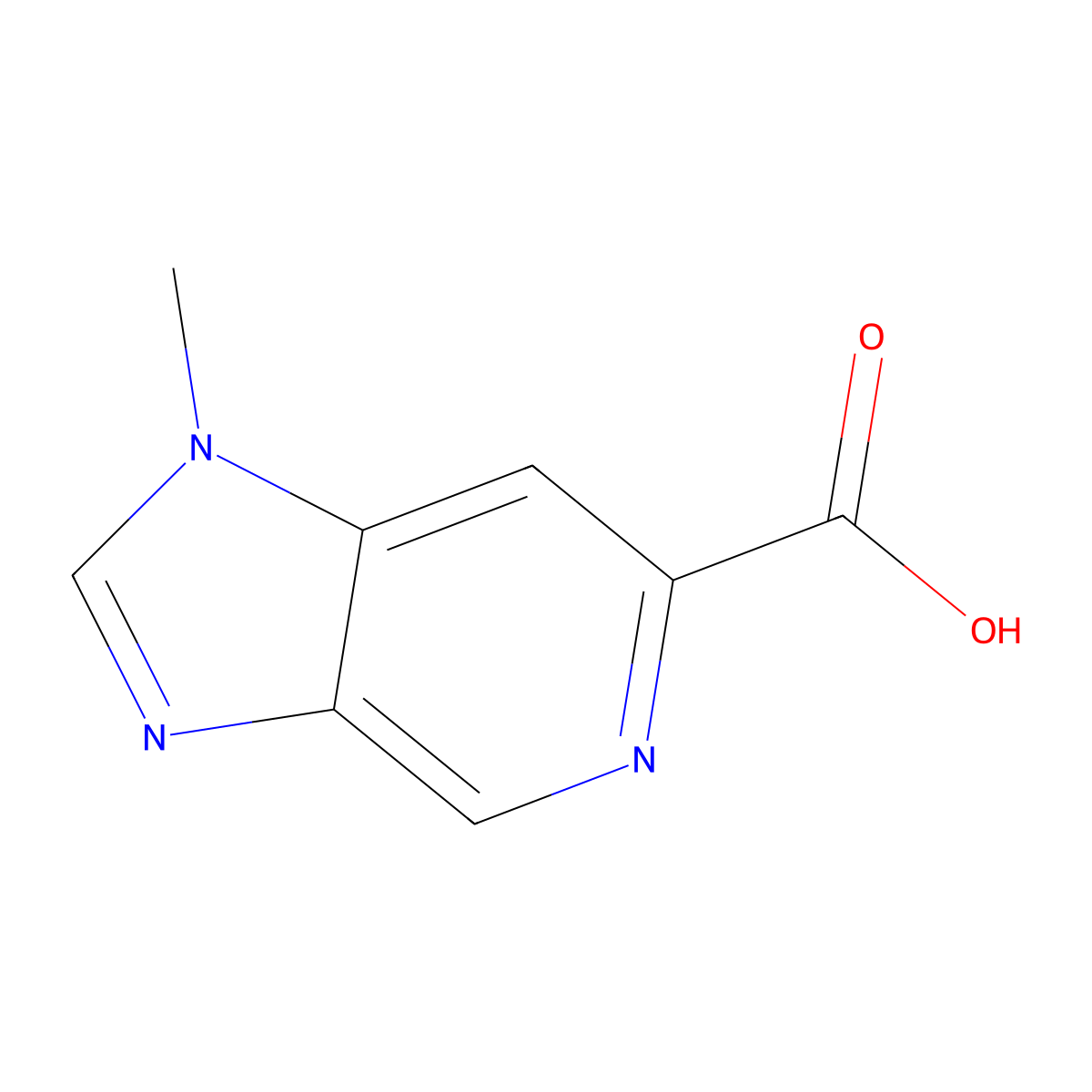 1-Methyl-1H-imidazo[4,5-c]pyridine-6-carboxylic acid molecular structure, CAS 1234014-36-8