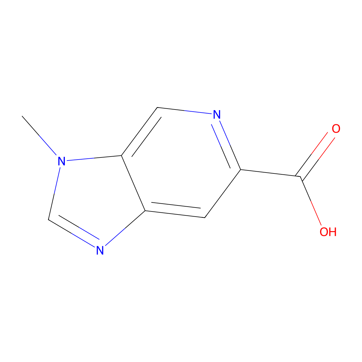 3-methyl-3H-imidazo[4,5-c]pyridine-6-carboxylic acid molecular structure, CAS 1234014-38-0