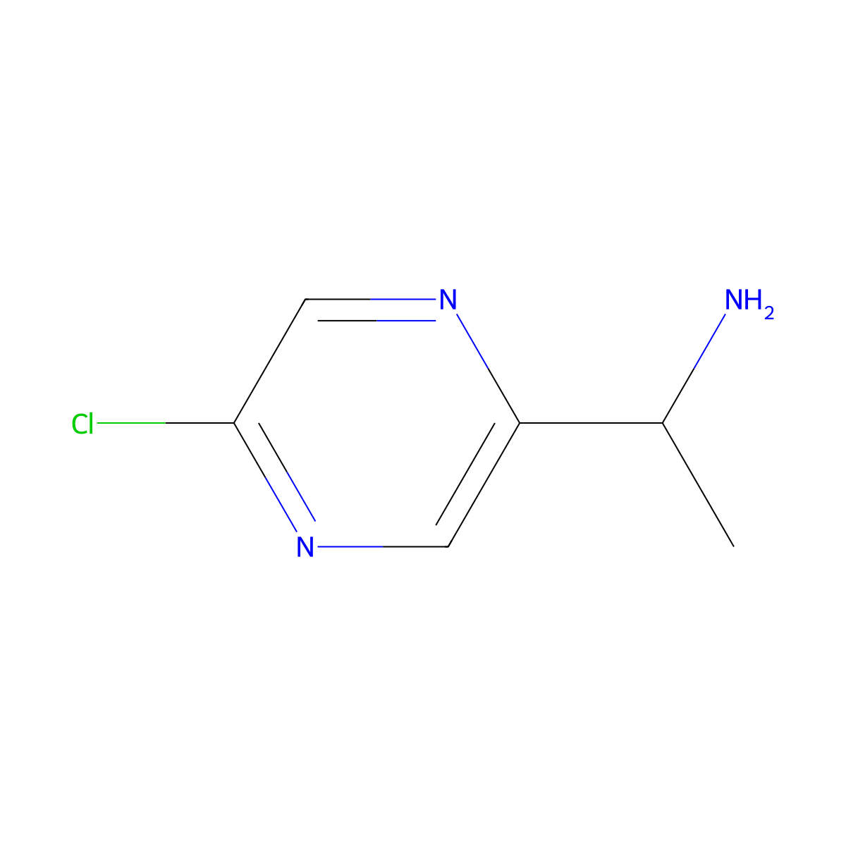 1-(5-Chloropyrazin-2-yl)ethan-1-amine molecular structure, CAS 1234014-51-7