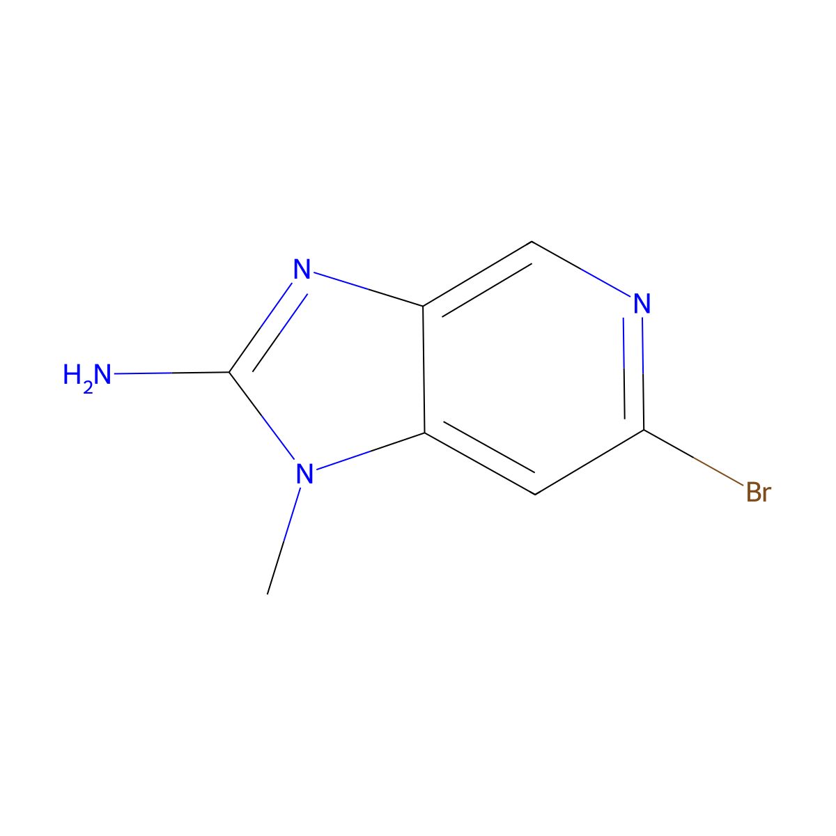 6-Bromo-1-methylimidazo[4,5-c]pyridin-2-amine molecular structure, CAS 1234014-58-4