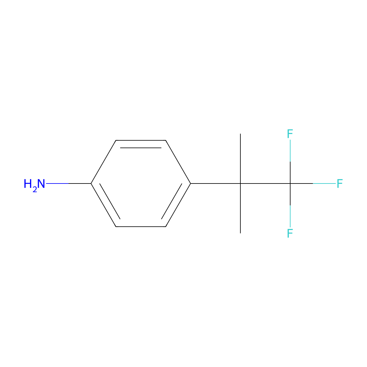 4-(1,1,1-Trifluoro-2-methylpropan-2-yl)aniline molecular structure, CAS 1234014-85-7