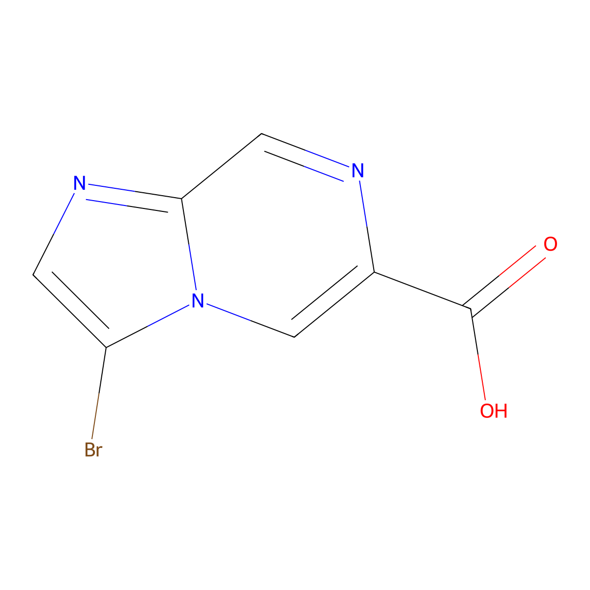 3-Bromoimidazo[1,2-a]pyrazine-6-carboxylic acid molecular structure, CAS 1234015-04-3