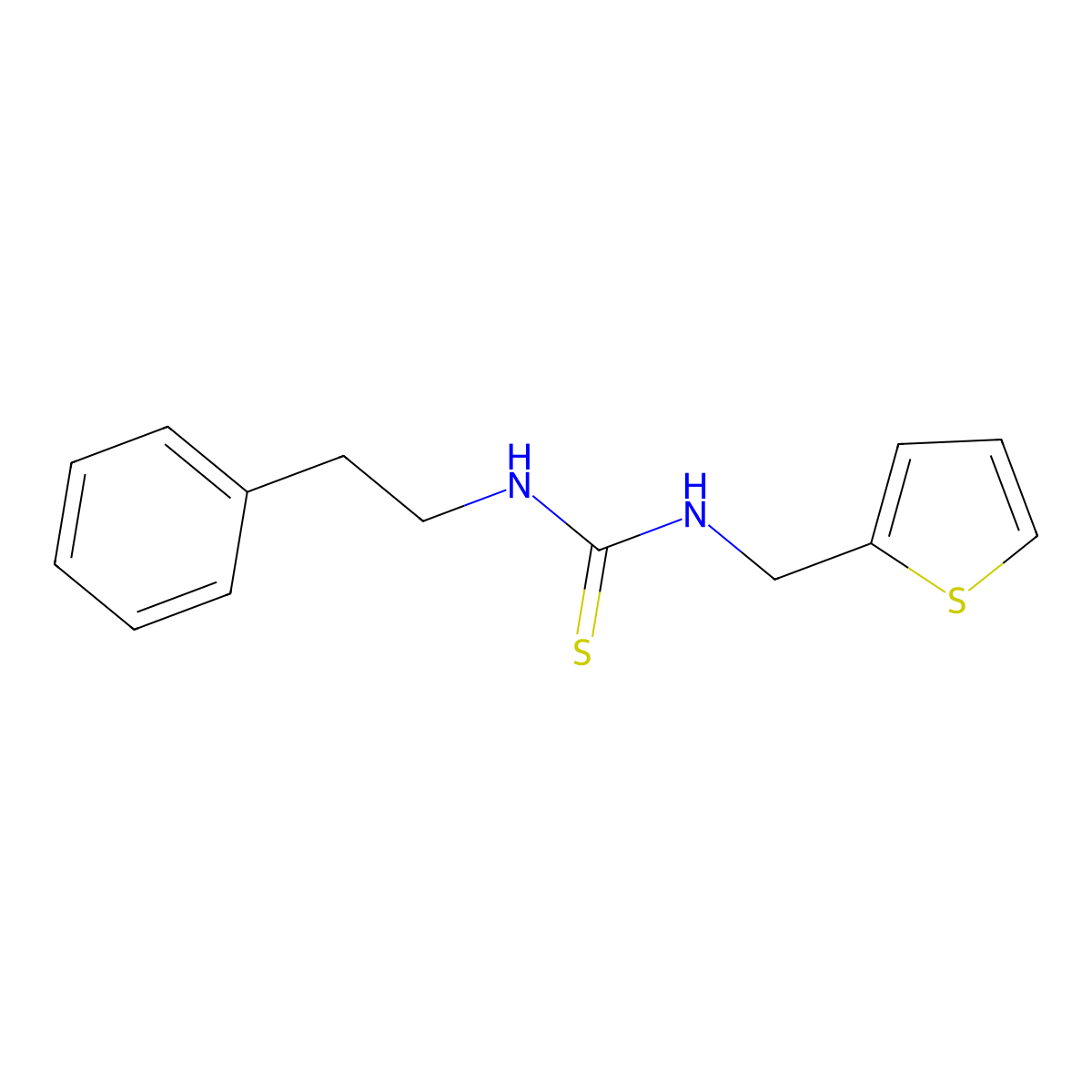 1-(2-Phenylethyl)-3-(thiophen-2-ylmethyl)thiourea molecular structure, CAS 123403-83-8