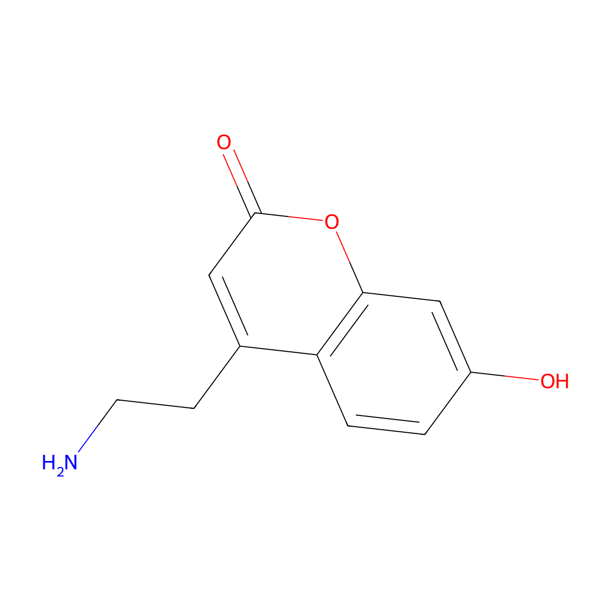 4-(2-aminoethyl)-7-hydroxy-2H-chromen-2-one molecular structure, CAS 1234064-08-4