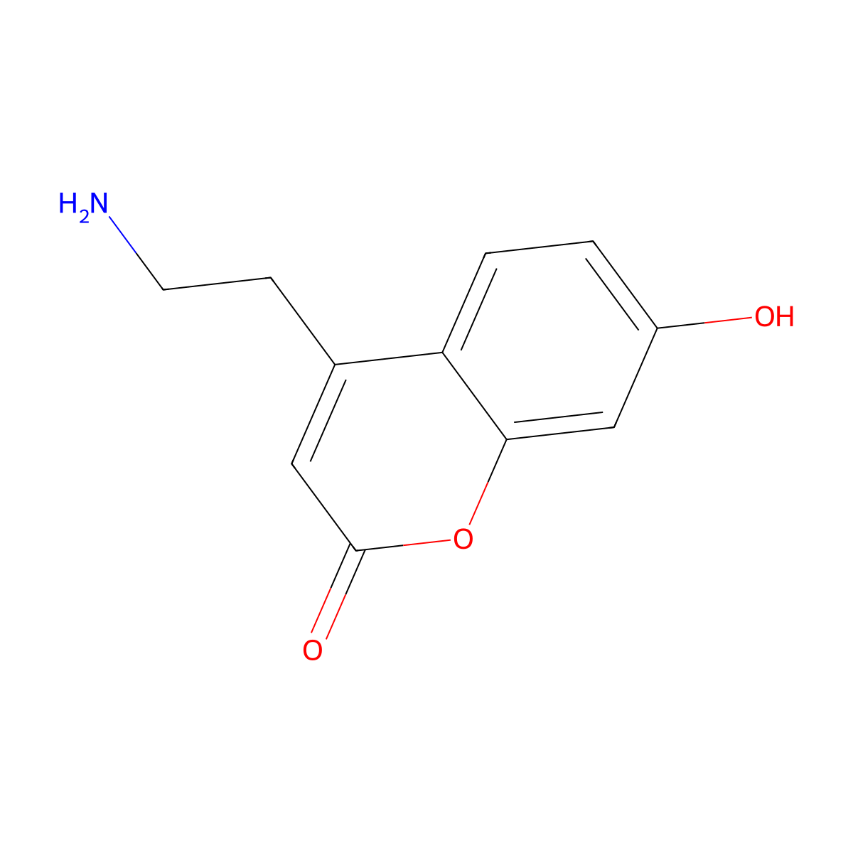 4-(2-aminoethyl)-7-hydroxy-2H-chromen-2-one molecular structure, CAS 1234064-08-4
