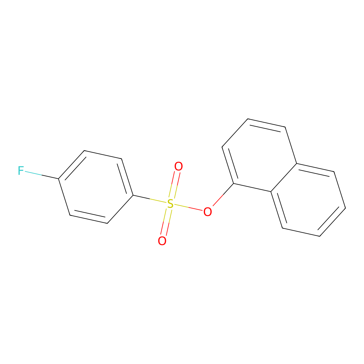1-Naphthyl 4-fluorobenzenesulfonate molecular structure, CAS 123412-32-8