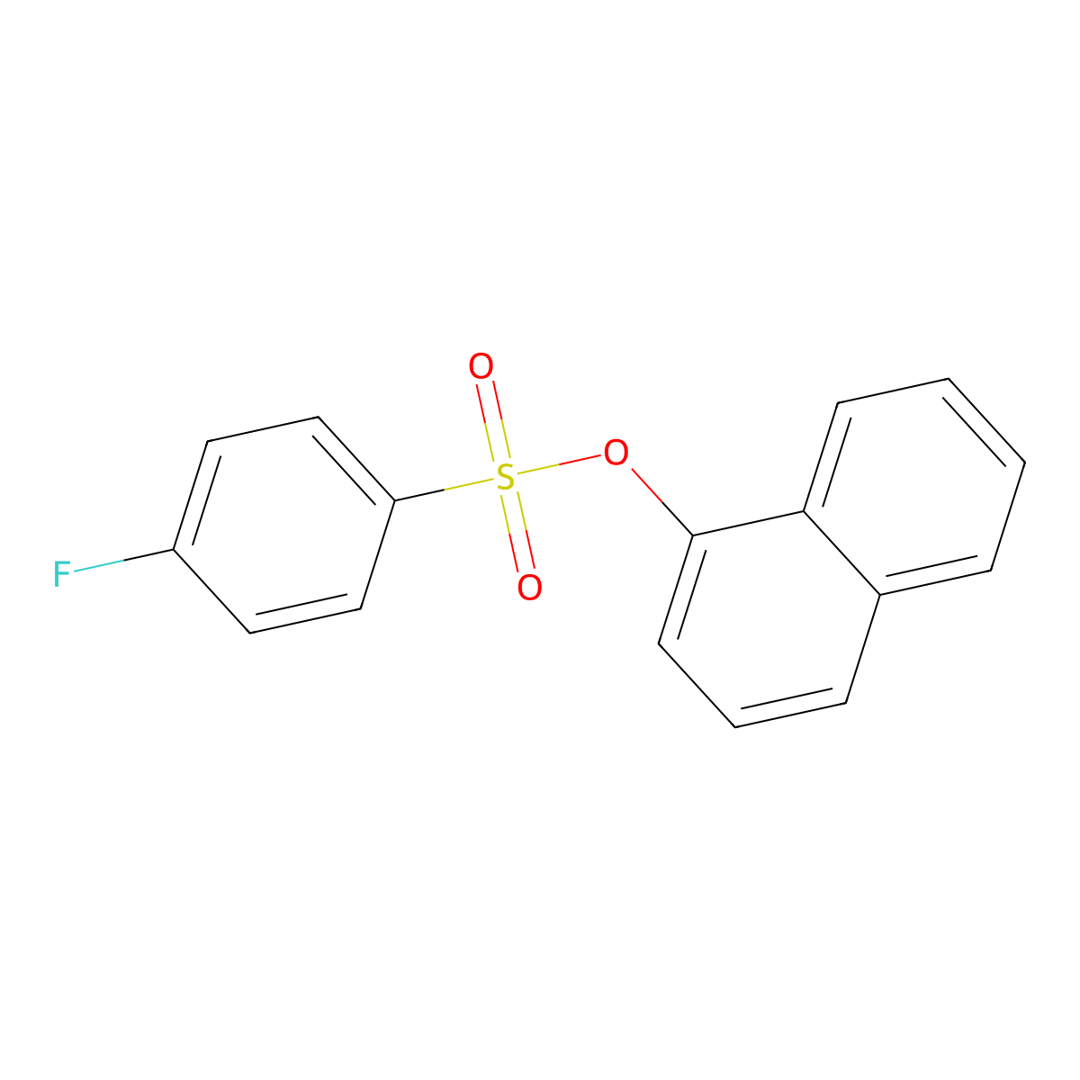 1-Naphthyl 4-fluorobenzenesulfonate molecular structure, CAS 123412-32-8