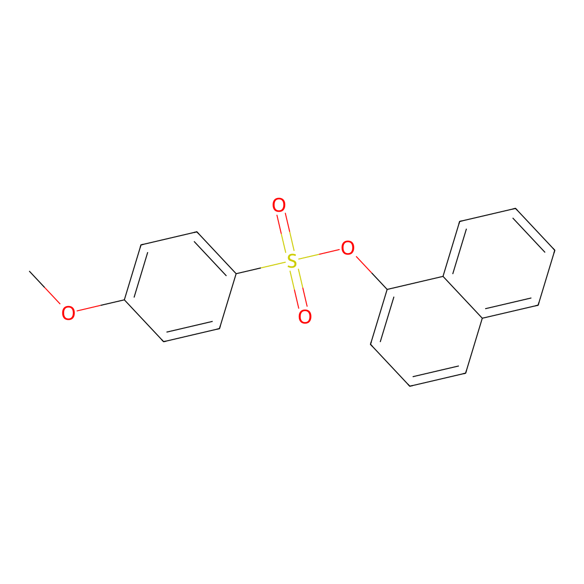 Naphthalen-1-yl 4-methoxybenzenesulfonate molecular structure, CAS 123412-33-9
