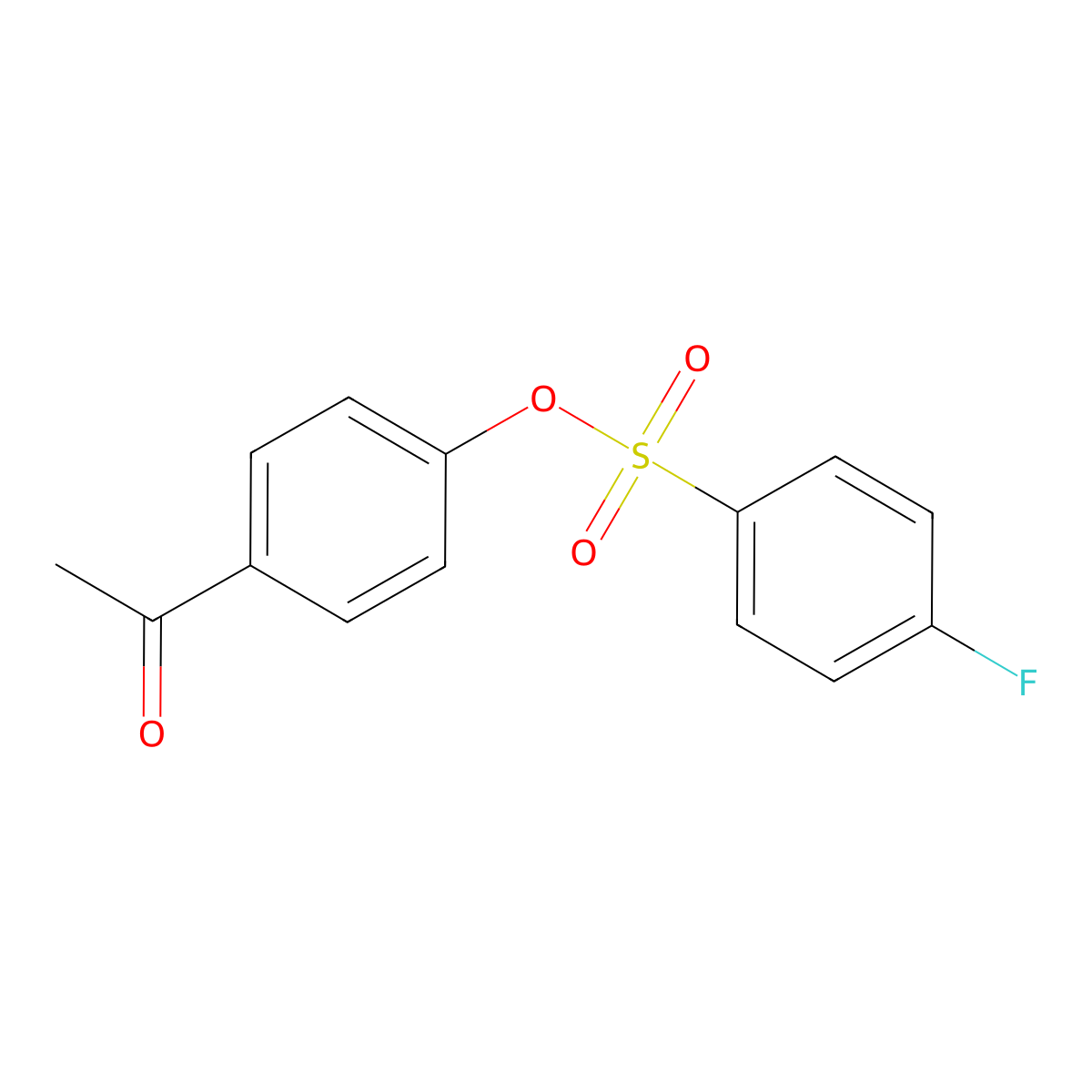Benzenesulfonic acid, 4-fluoro-, 4-acetylphenyl ester molecular structure, CAS 123412-35-1