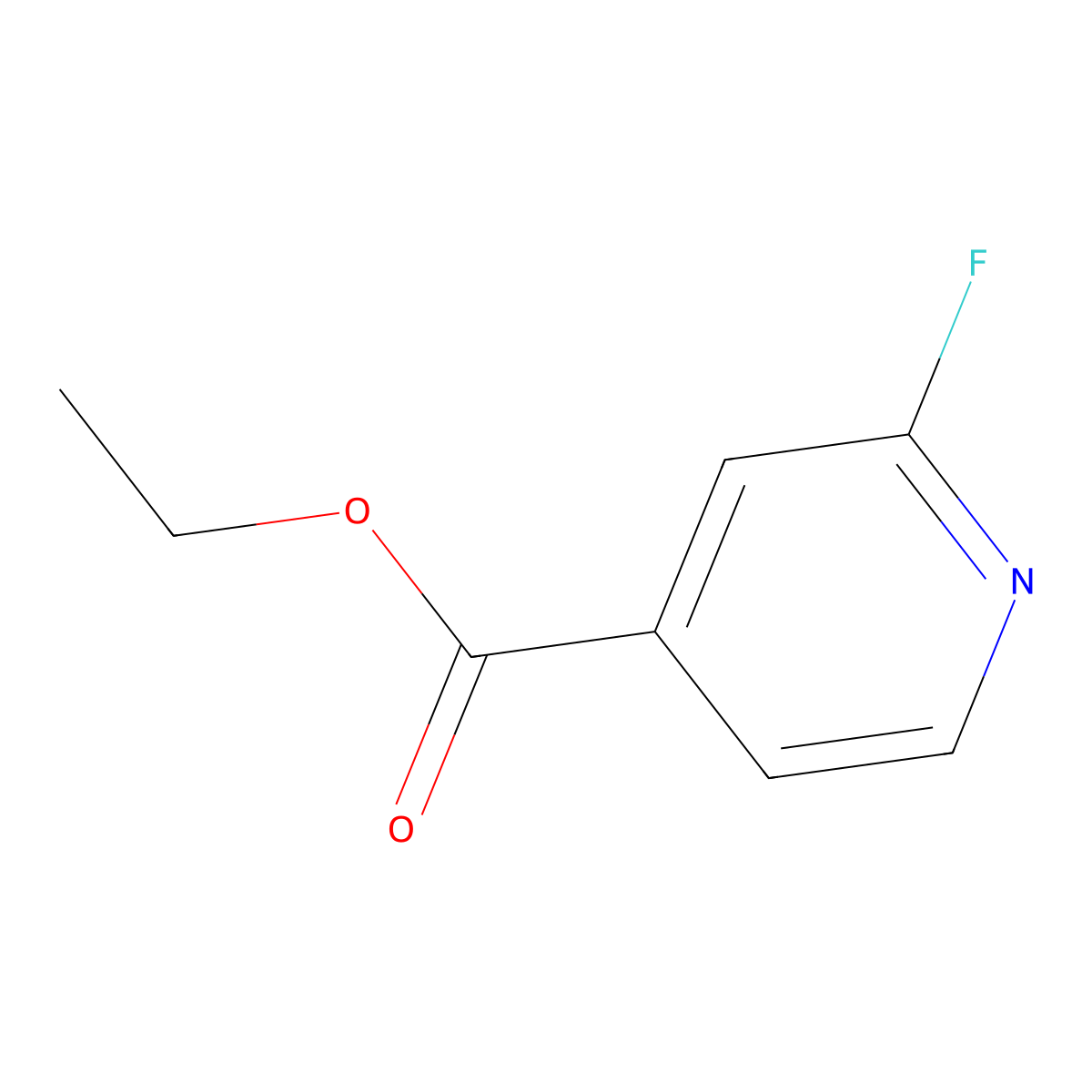 Ethyl 2-fluoroisonicotinate molecular structure, CAS 123412-95-3