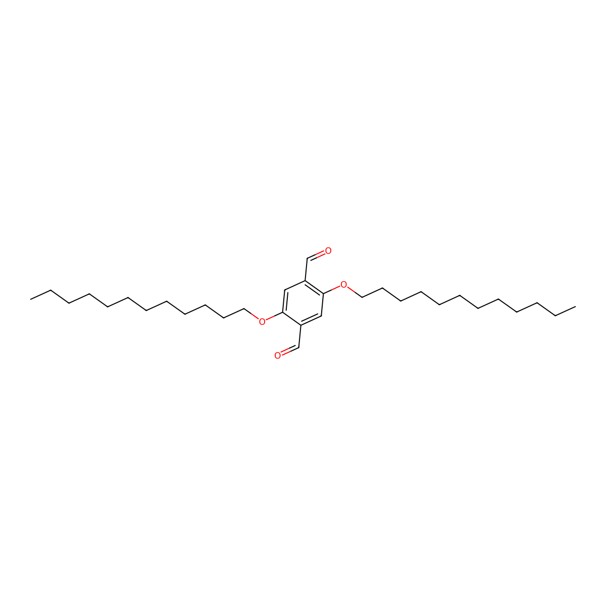 1,4-Benzenedicarboxaldehyde, 2,5-bis(dodecyloxy)- molecular structure, CAS 123415-45-2