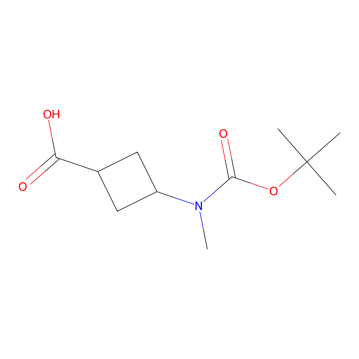 3-{[(Tert-butoxy)carbonyl](methyl)amino}cyclobutane-1-carboxylic acid molecular structure, CAS 1234176-74-9