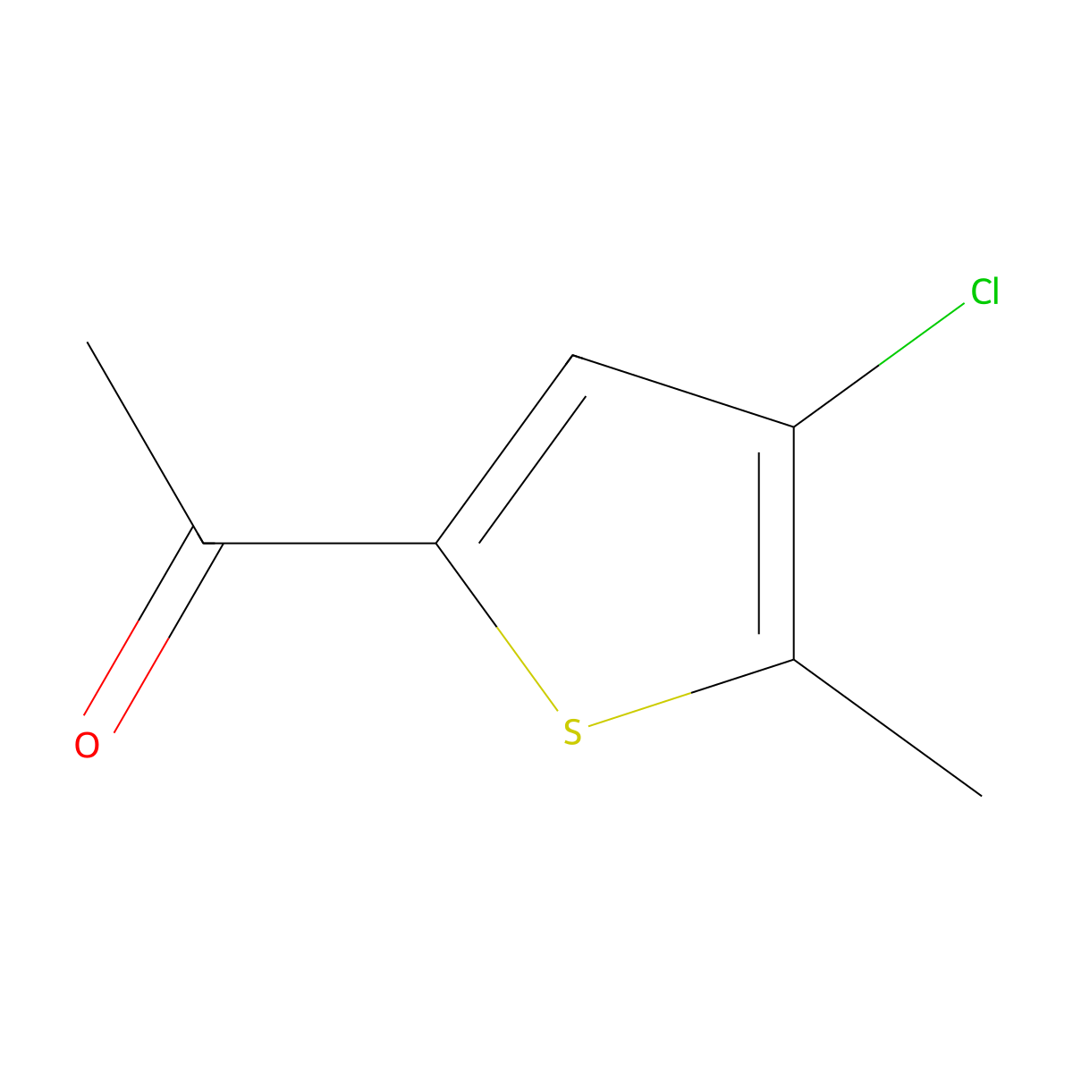 1-(4-Chloro-5-methylthiophen-2-yl)ethan-1-one molecular structure, CAS 123418-42-8