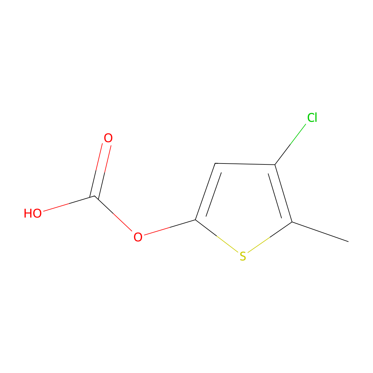 4-Chloro-5-methylthiophen-2-yl hydrogen carbonate molecular structure, CAS 123418-43-9