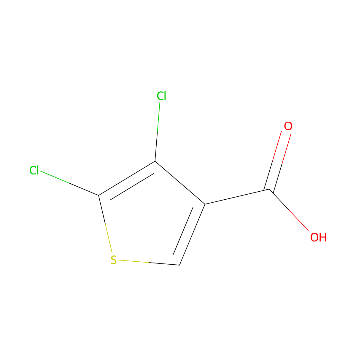 4,5-Dichloro-3-thiophenecarboxylic acid molecular structure, CAS 123418-70-2