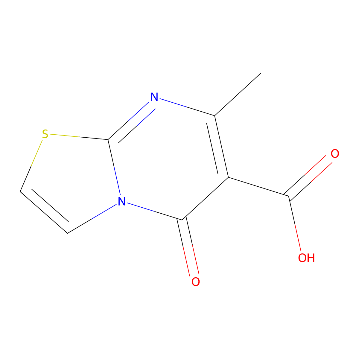 7-Methyl-5-oxo-5H-thiazolo[3,2-A]pyrimidine-6-carboxylic acid molecular structure, CAS 123419-87-4
