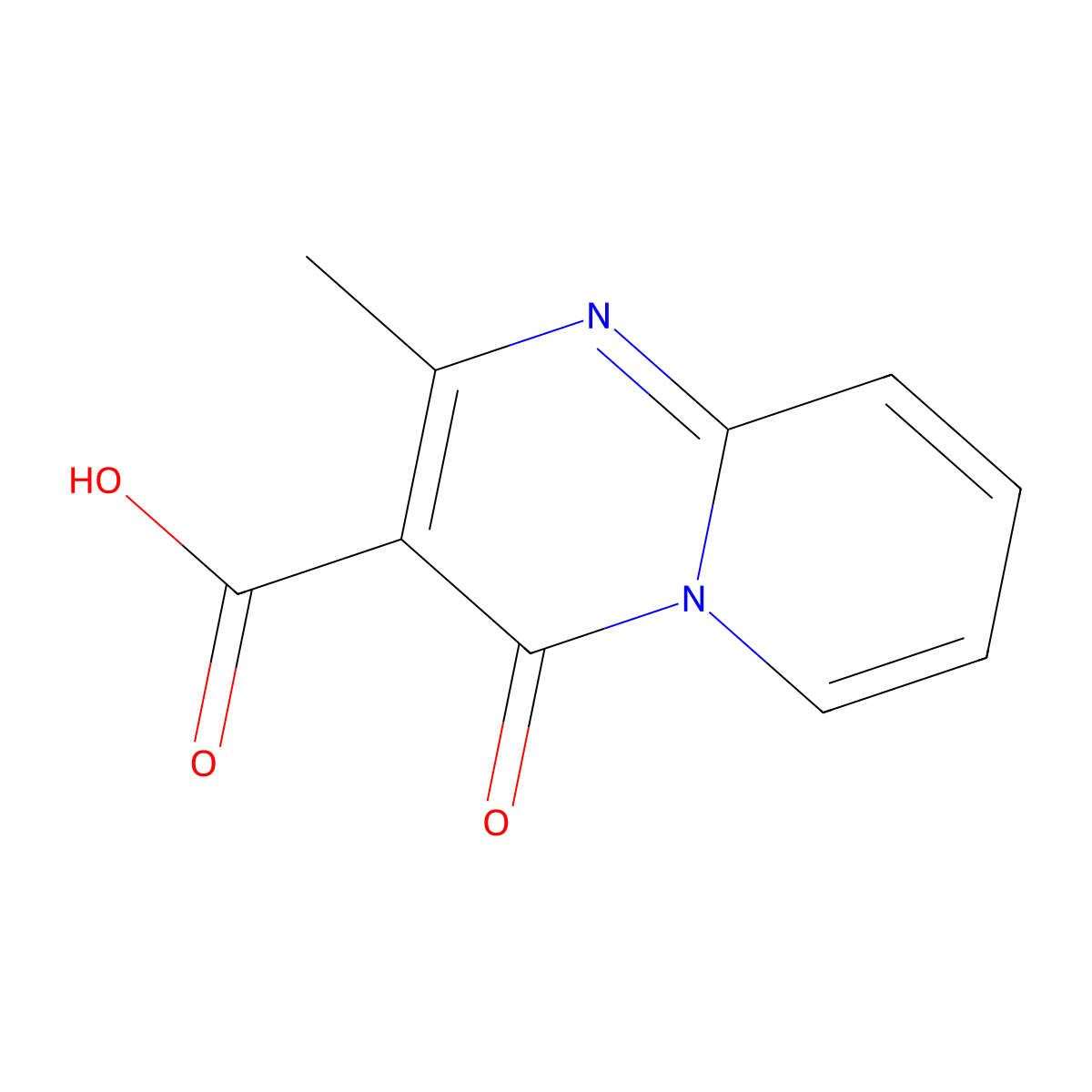 2-Methyl-4-oxo-4H-pyrido[1,2-a]pyrimidine-3-carboxylic acid molecular structure, CAS 123419-91-0