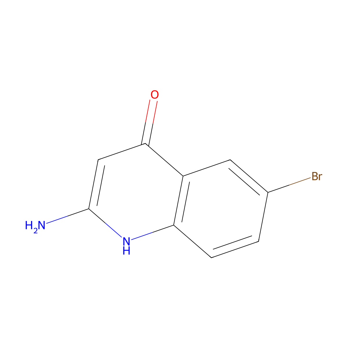 2-Amino-6-bromoquinolin-4-OL molecular structure, CAS 123420-09-7