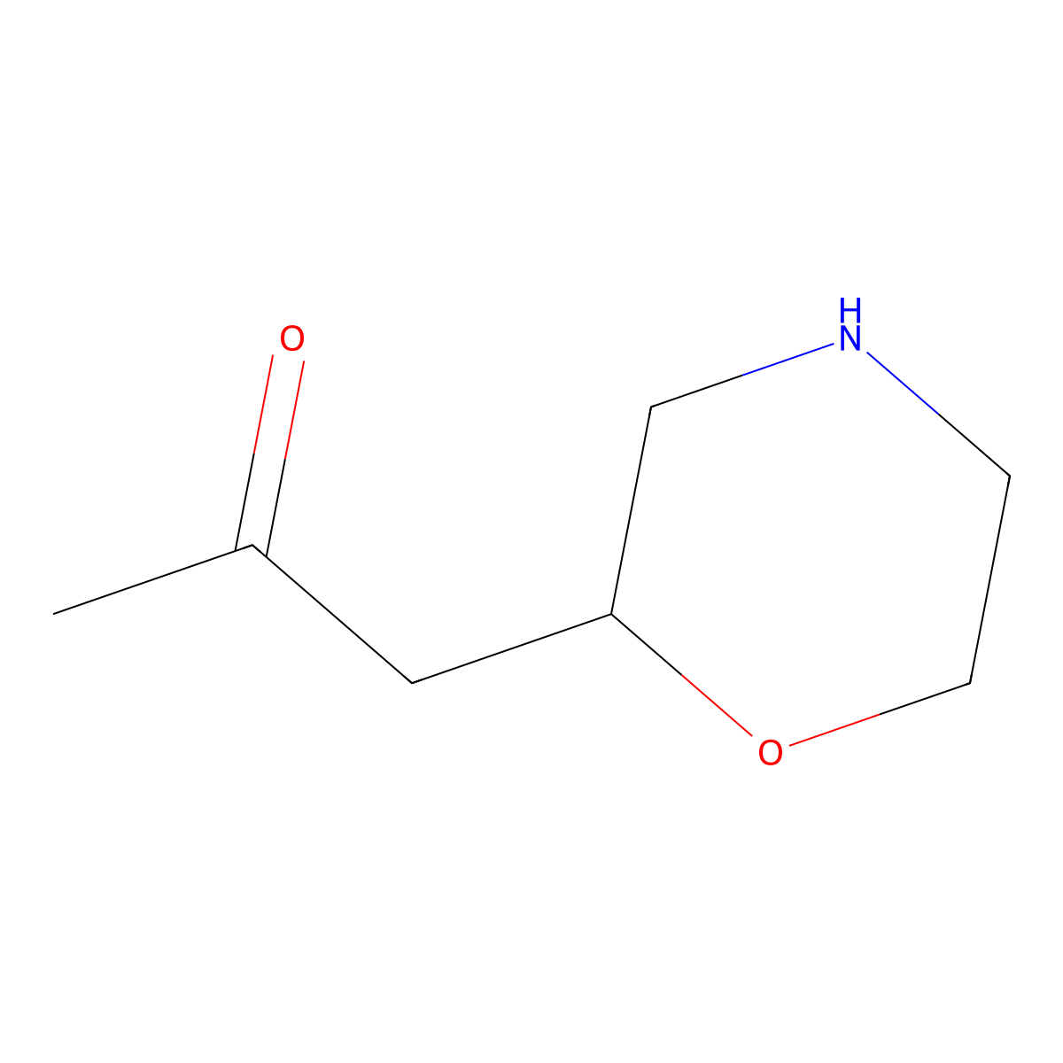 1-(Morpholin-2-YL)propan-2-one molecular structure, CAS 123420-26-8