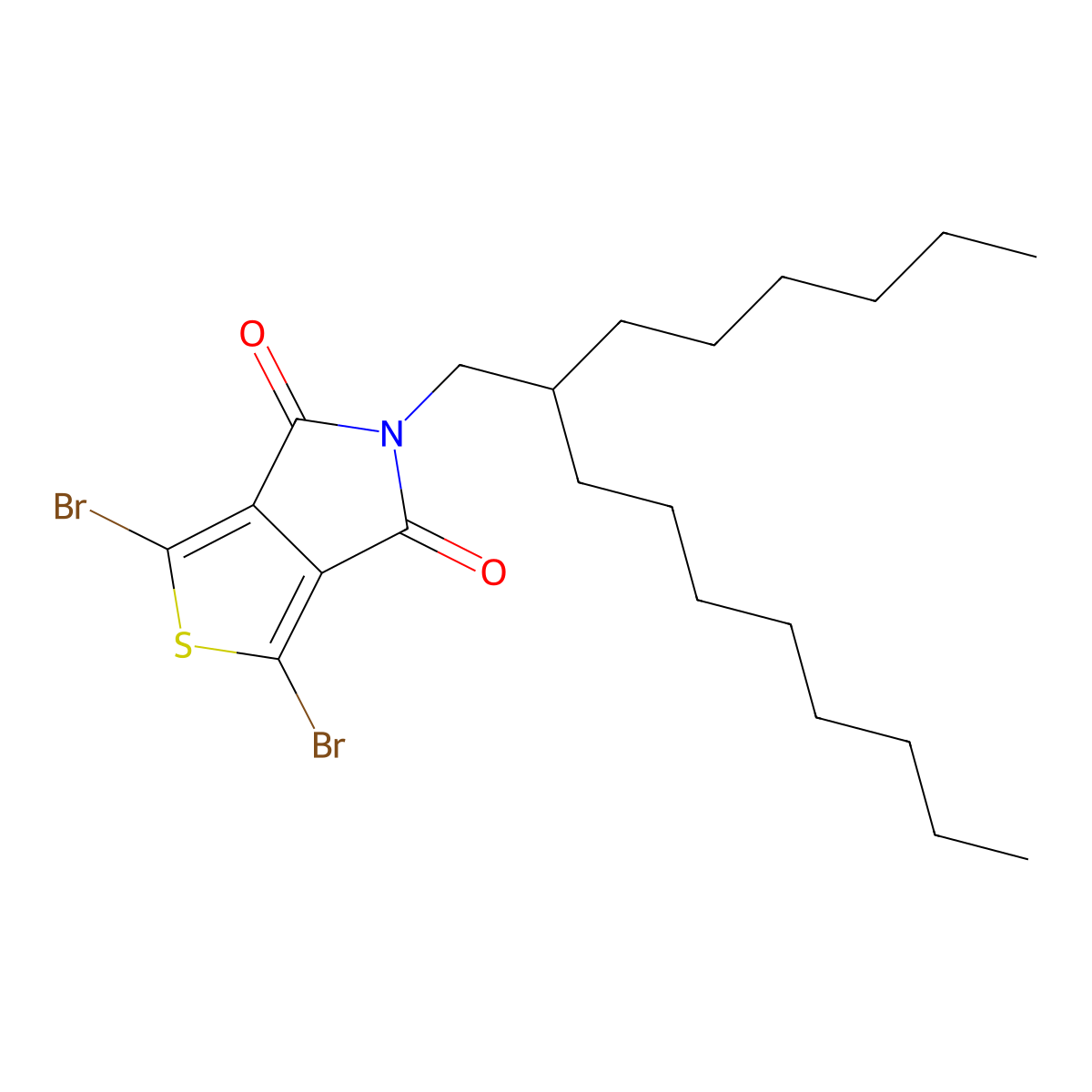 1,3-Dibromo-5-(2-hexyldecyl)-4H-thieno[3,4-c]pyrrole-4,6(5H)-dione molecular structure, CAS 1234306-57-0
