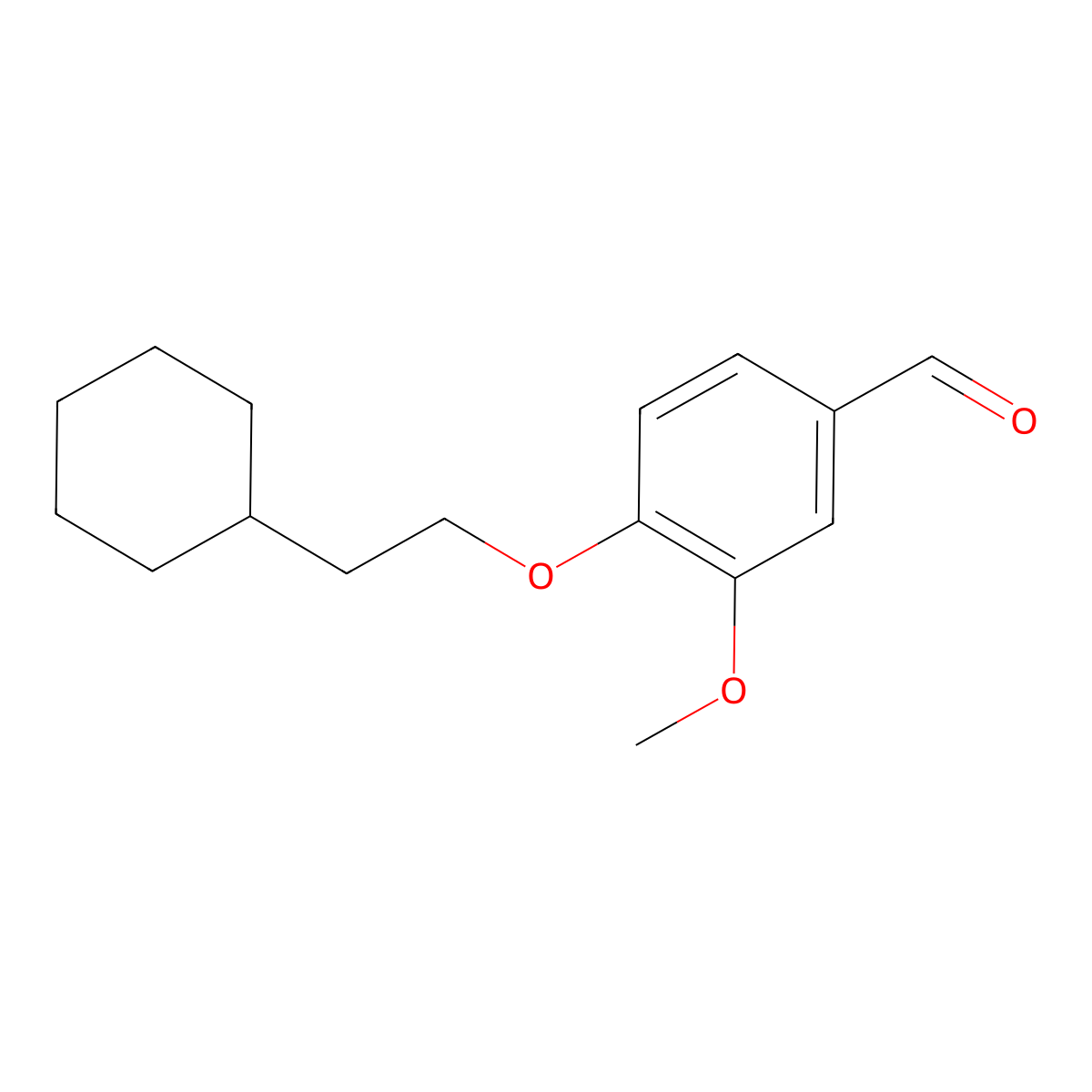 4-(2-Cyclohexylethoxy)-3-methoxybenzaldehyde molecular structure, CAS 1234322-96-3