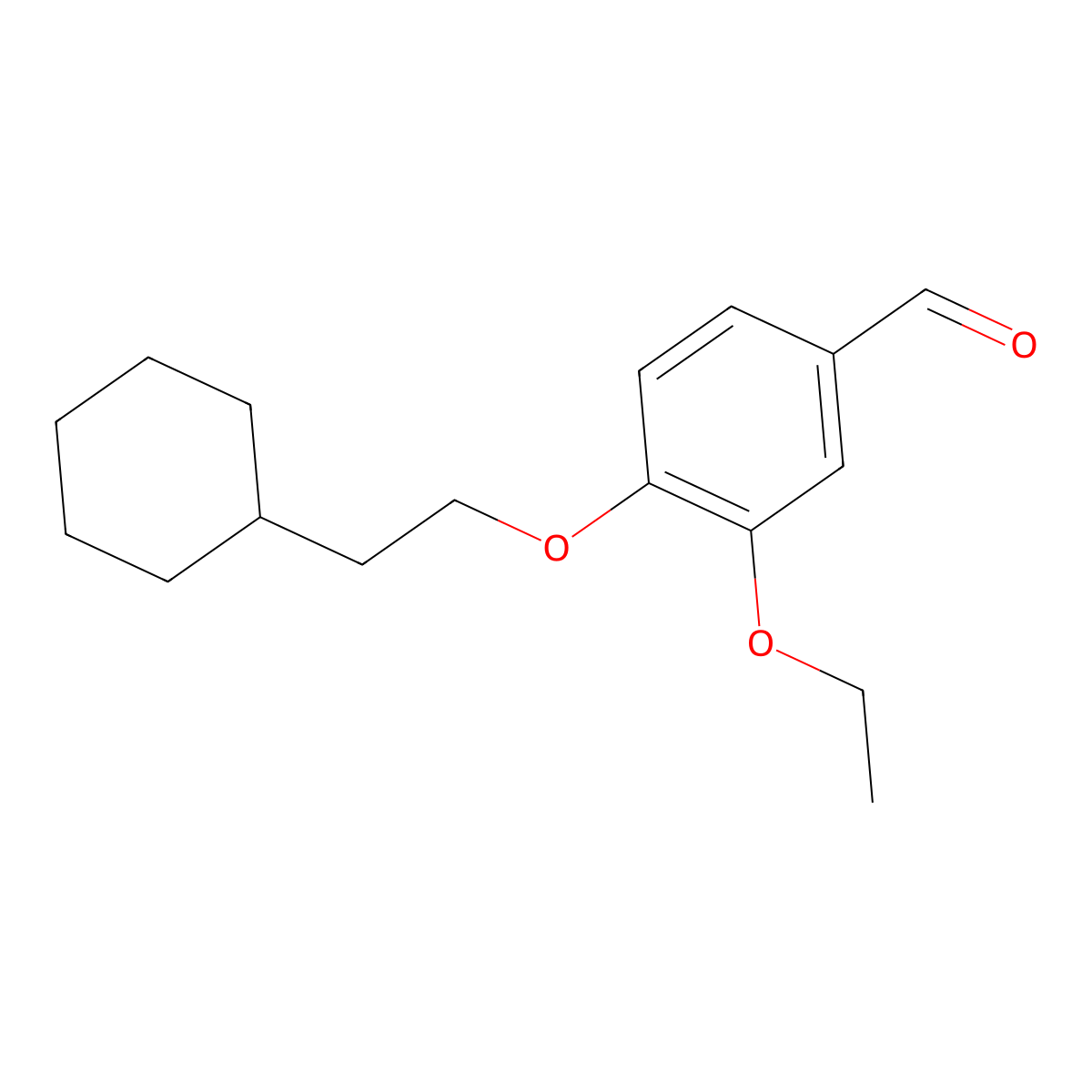 4-(2-Cyclohexylethoxy)-3-ethoxybenzaldehyde molecular structure, CAS 1234323-16-0
