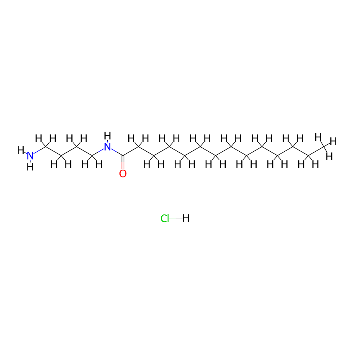 N-(4-aminobutyl)tetradecanamide hydrochloride molecular structure, CAS 123433-29-4